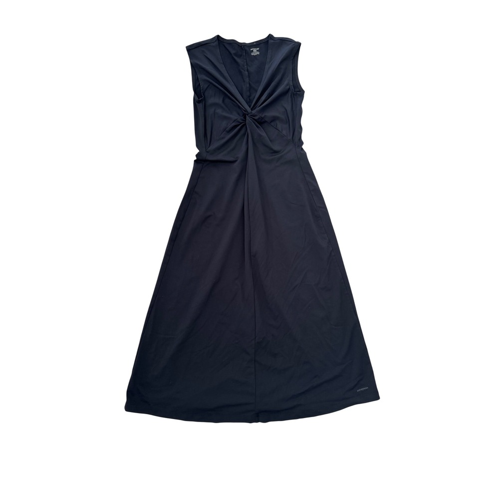 Patagonia Black Sleeveless Twist Front Maxi Dress Women's Size M